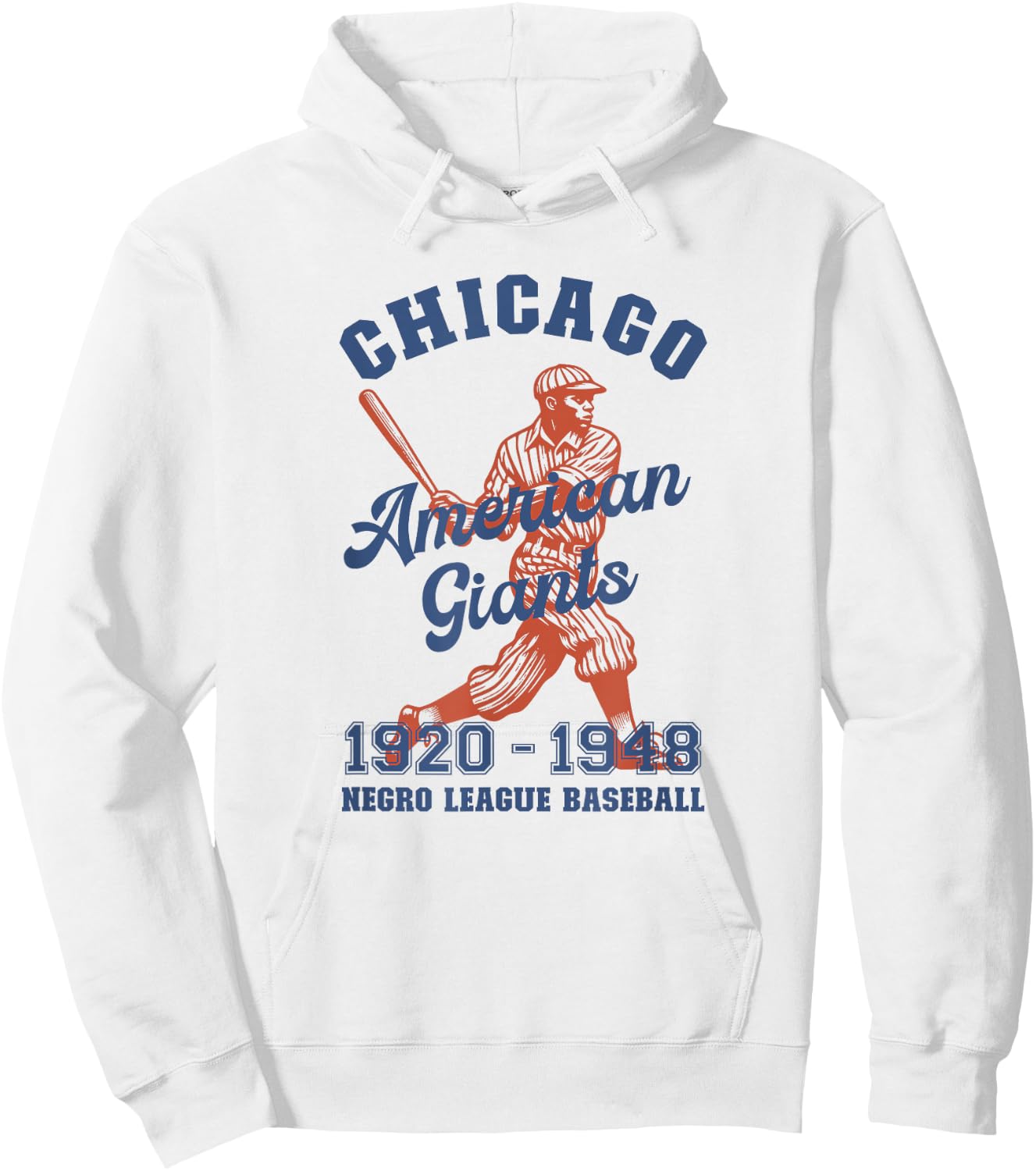 Vintage Negro League Baseball Chicago Illinois Hoodie - Hoodie | White