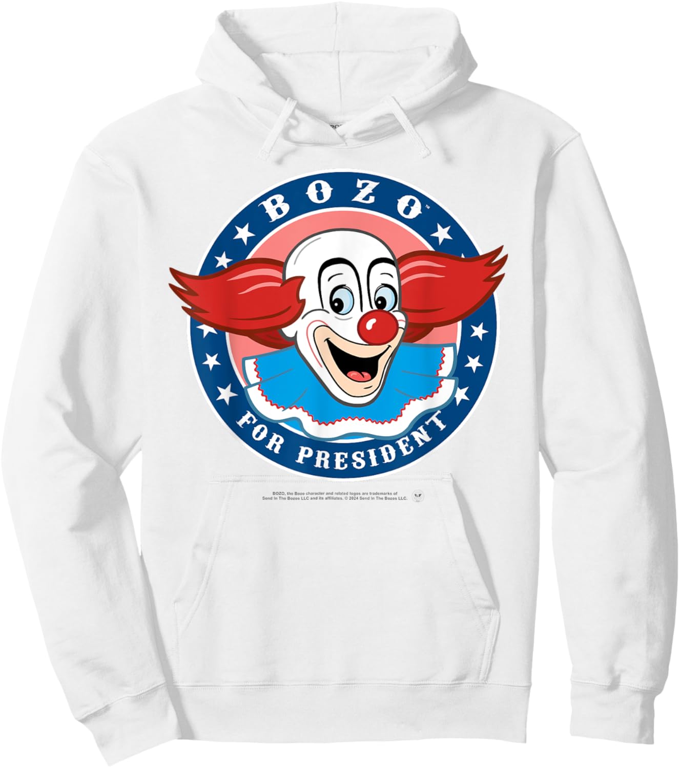 Bozo the Clown - Vintage Bozo For President Hoodie - Hoodie | White