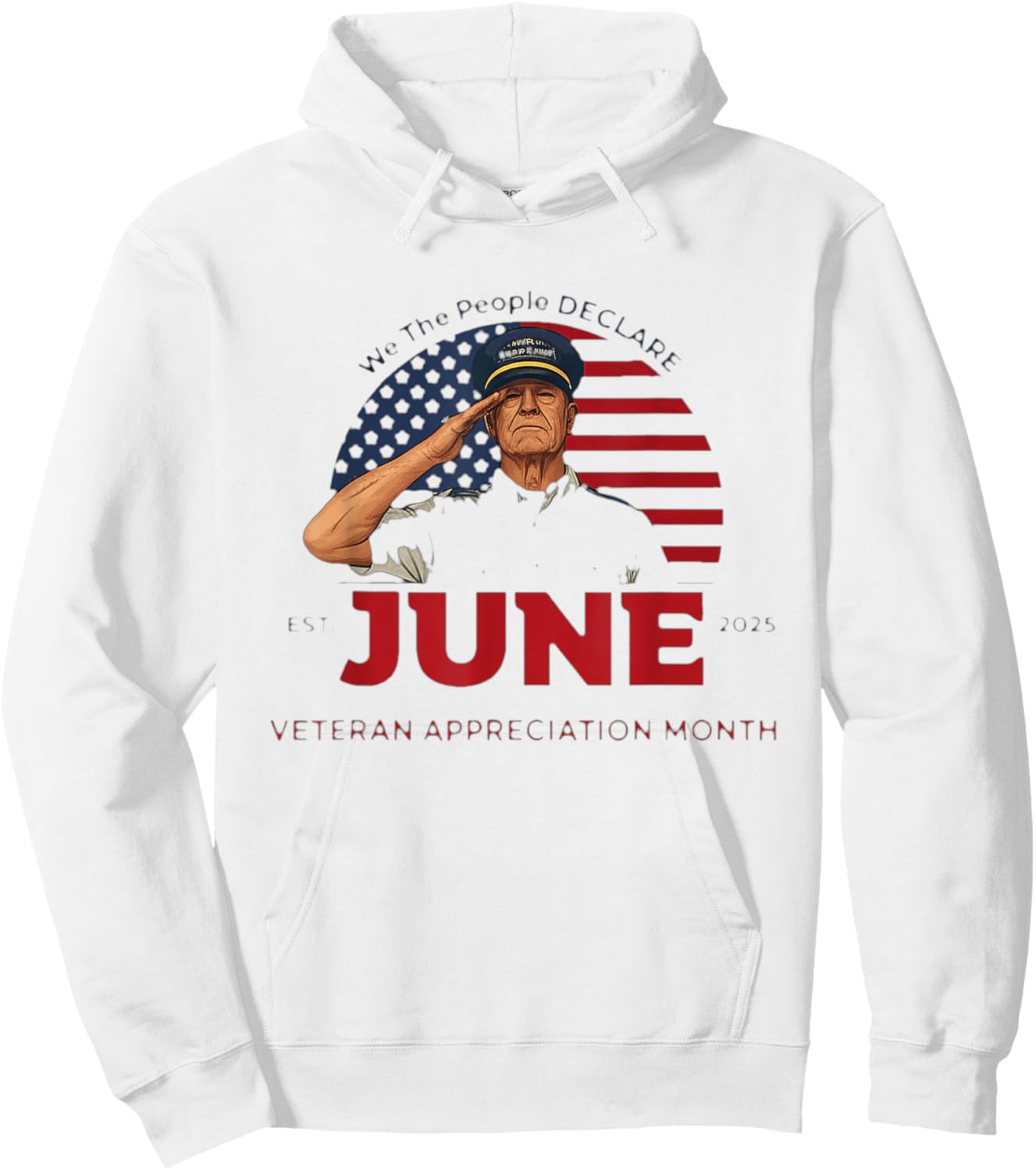 June Veteran Month 2025 Happy Veteran's Month Appreciation Hoodie - Hoodie | White