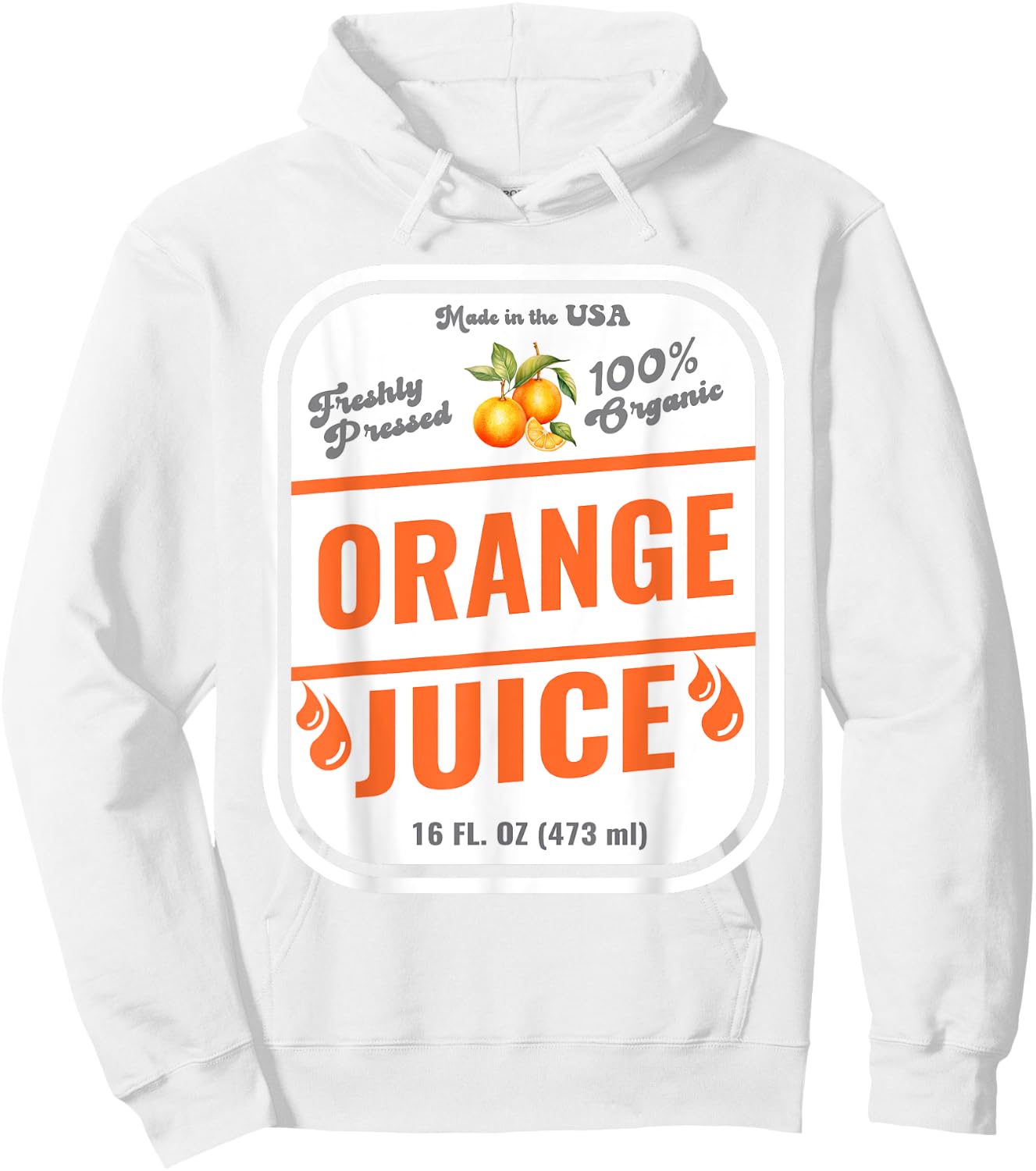 Halloween Costume Organic Orange Juice Group Costume Idea Hoodie - Hoodie | White