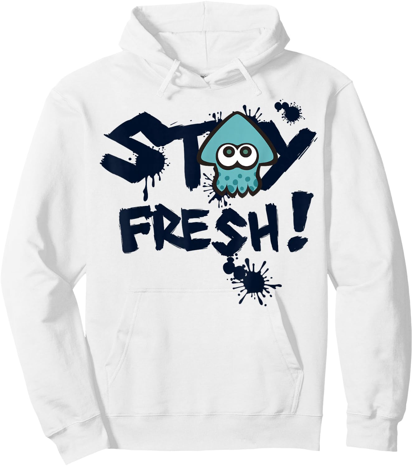 Nintendo Splatoon Stay Fresh Squid Ink Graphic Hoodie - Hoodie | White