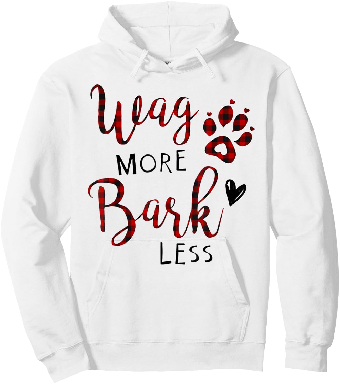 Funny Wag More Bark Less T Shirt Gift Men Hoodie - Hoodie | White