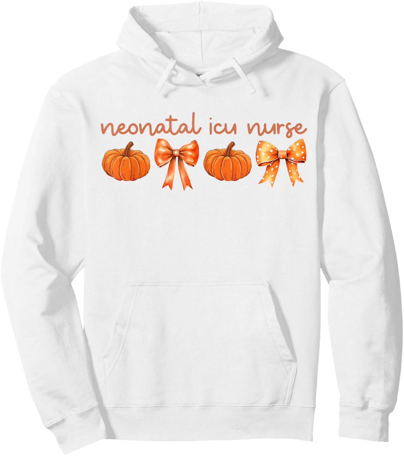 Neonatal Intensive Care Unit NICU Coquette Autumn Fall Hoodie - Hoodie | White