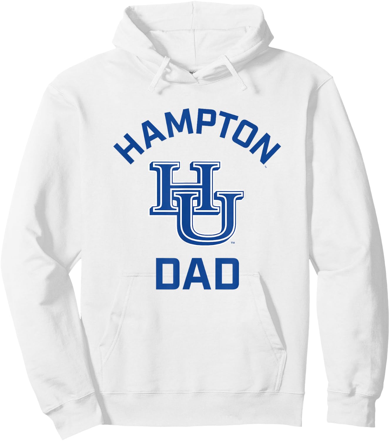 Hampton University Pirates Arched Dad Hoodie - Hoodie | White