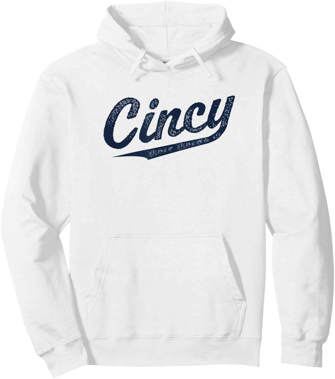 Retro Cincy Cincinnati Ohio vintage cursive script throwback Hoodie - Hoodie | White