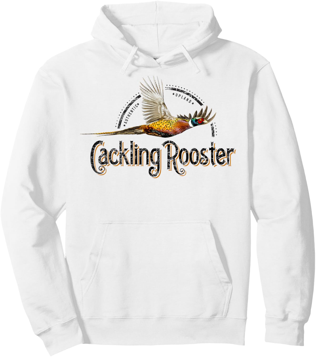 Pheasant Rooster Ringneck Cackling Upland Bird Hunting Hoodie - Hoodie | White