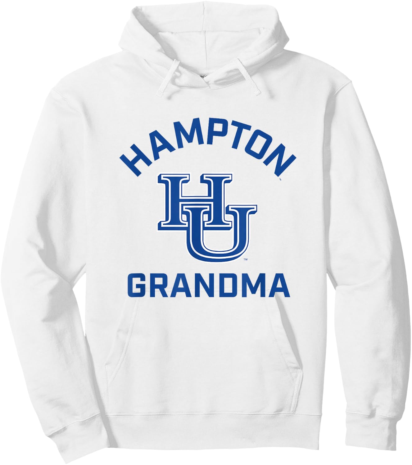 Hampton University Pirates Arched Grandma Hoodie - Hoodie | White