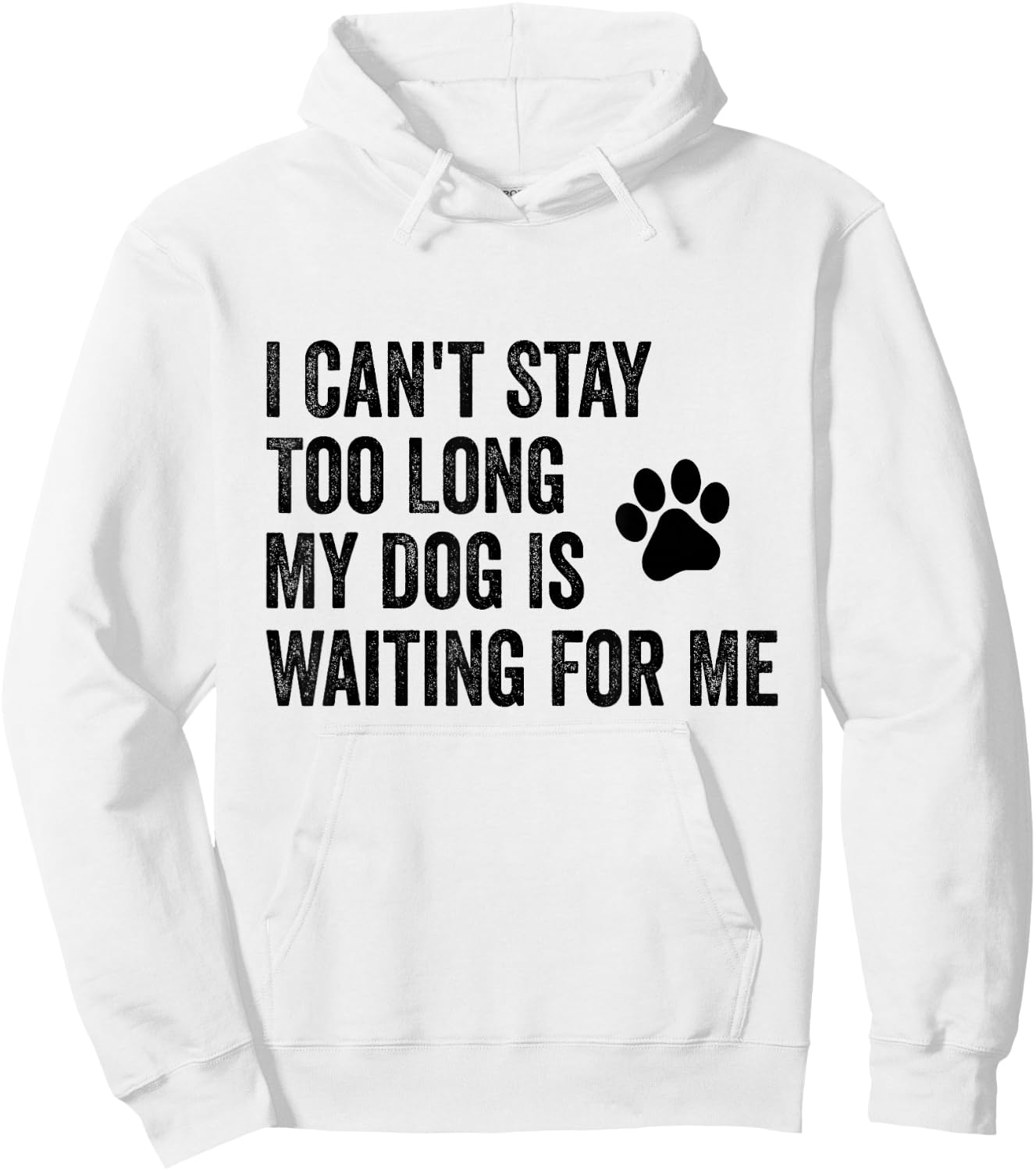 I Can't Stay Too Long My Dog Is Waiting For Me Funny Dog Hoodie - Hoodie | White