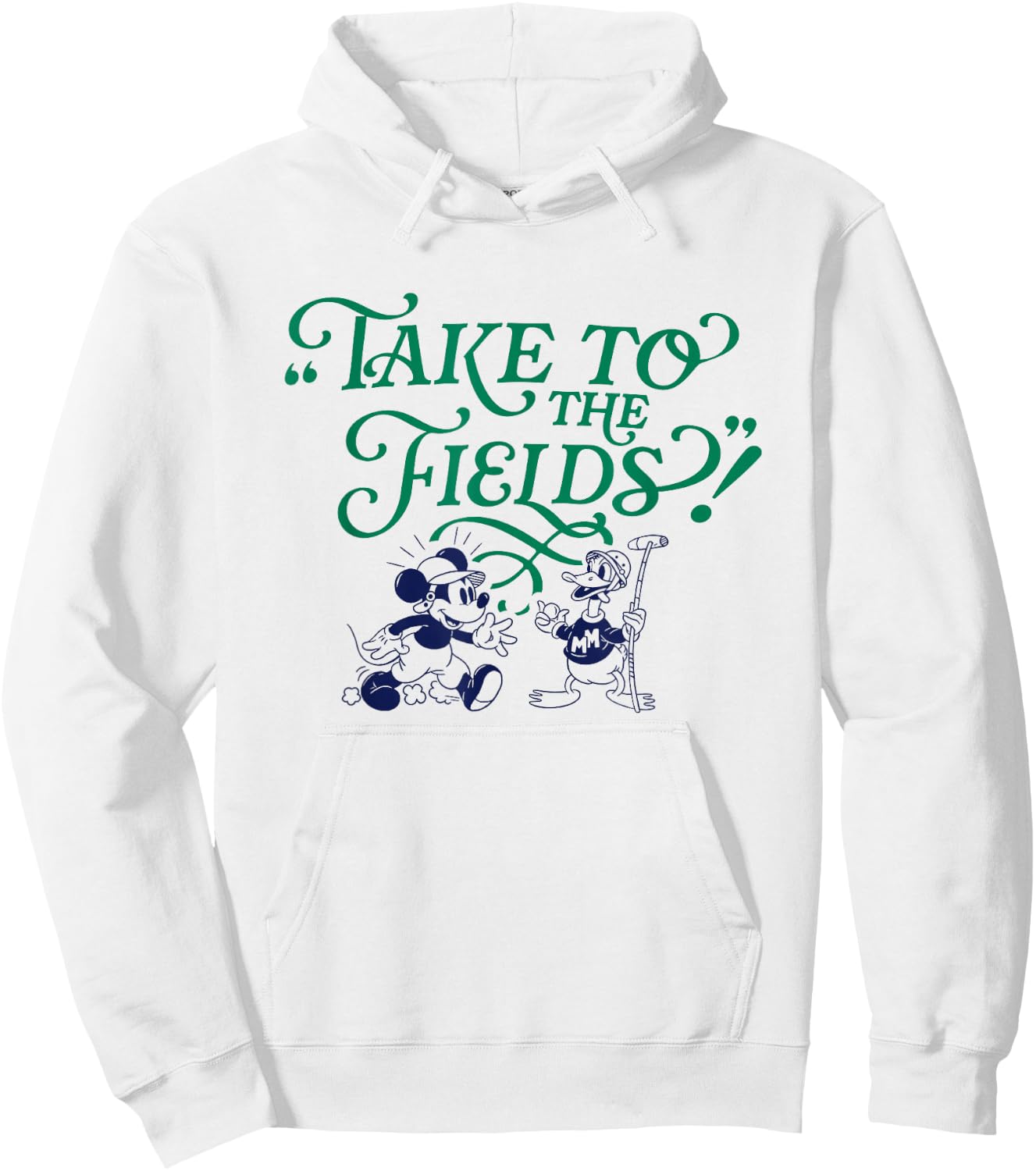 Disney Mickey And Friends Take To The Friends Retro Big Logo Hoodie - Hoodie | White