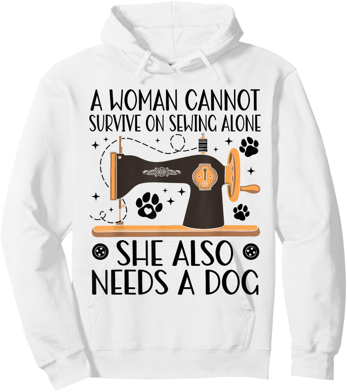 Funny Sewing Dog Lover Quilting Fabric Tailor Sewer Quilter Women Kids Hoodie - Hoodie | White