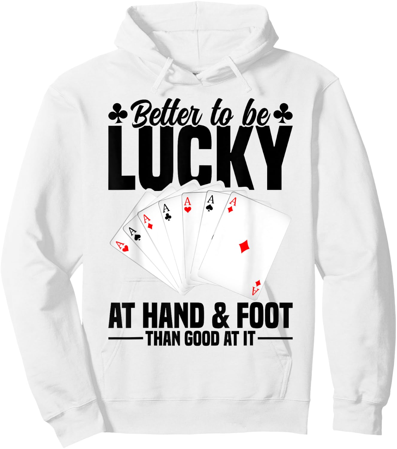 Hand and Foot Playing Cards Game Set Partner Hand Foot Hoodie - Hoodie | White