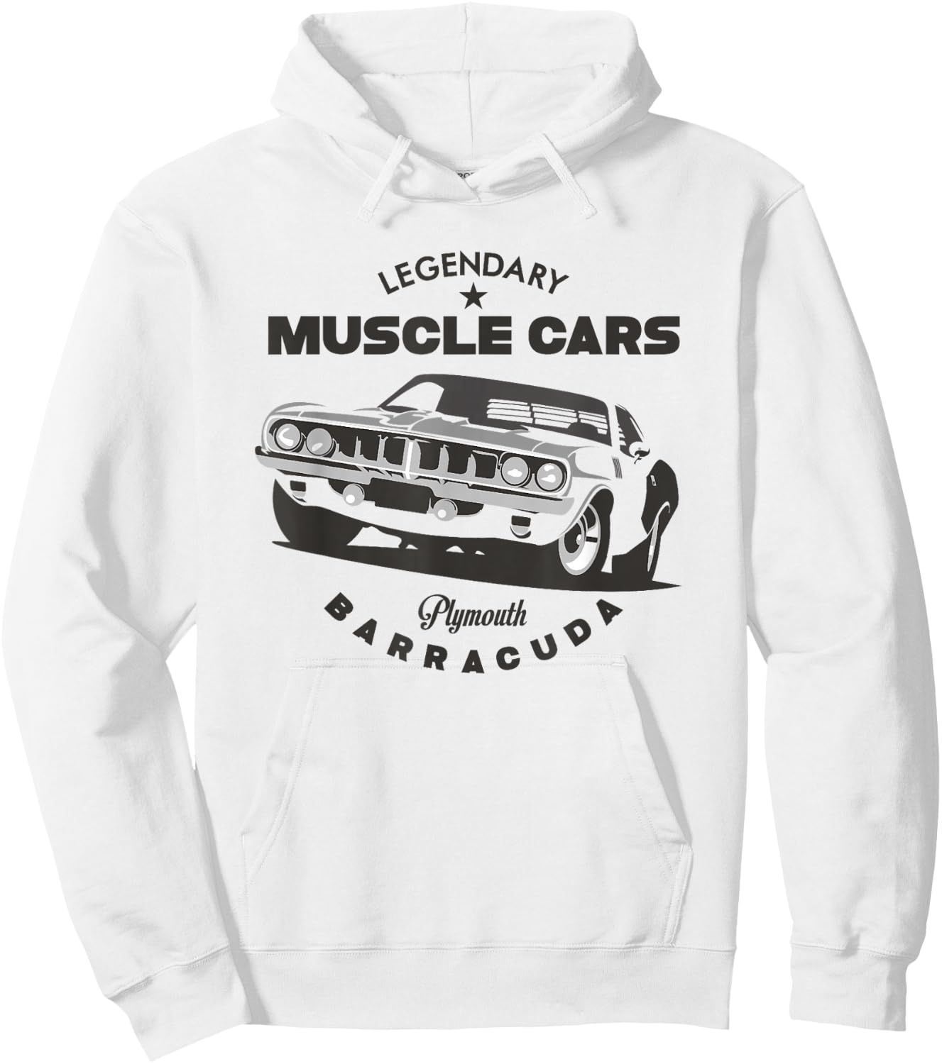 Legendary Muscle Car Barracuda Cuda Classic Vintage 1970s Hoodie - Hoodie | White