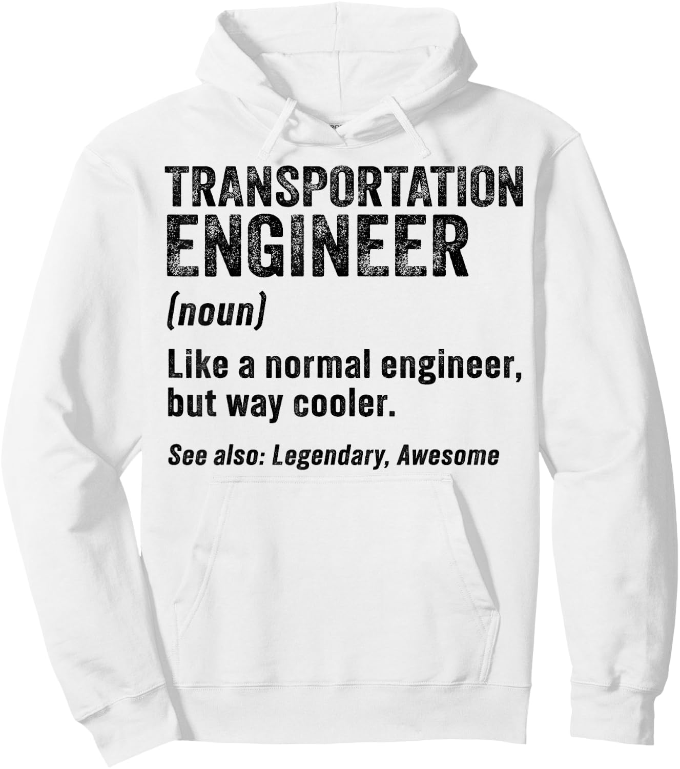 Funny Transportation Engineer Definition Engineering Hoodie - Hoodie | White