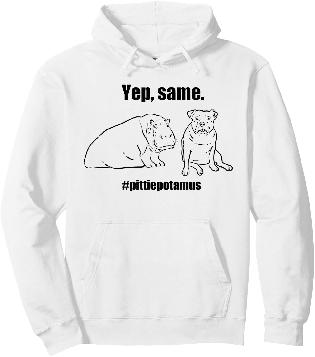 Original Sock Dogs, Pittiepotamus, Funny Pitbull, Pittie Lovers -Adult Hoodie - Hoodie | White