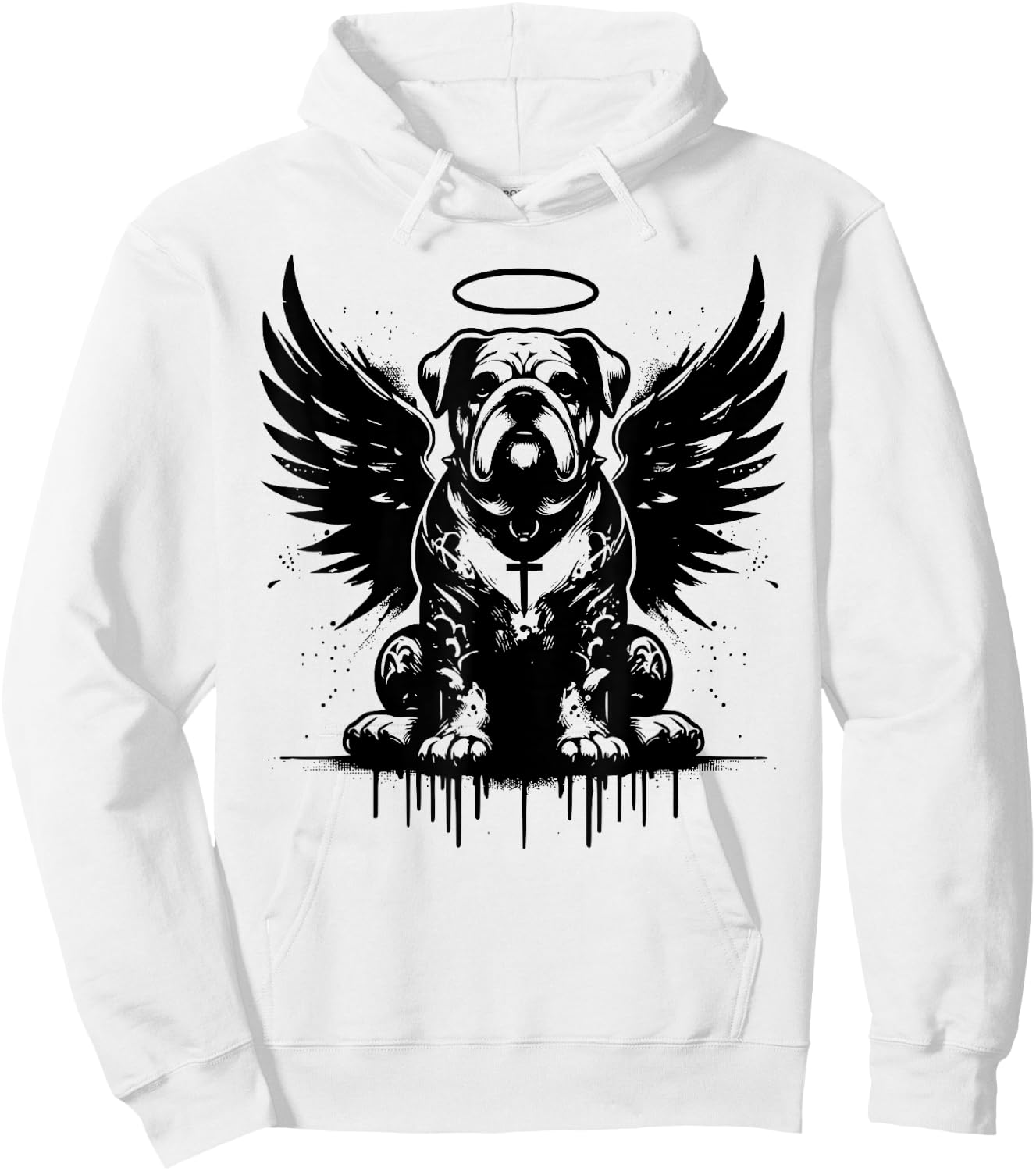 Bulldog With Wings Of An Angel Men Women Hoodie - Hoodie | White