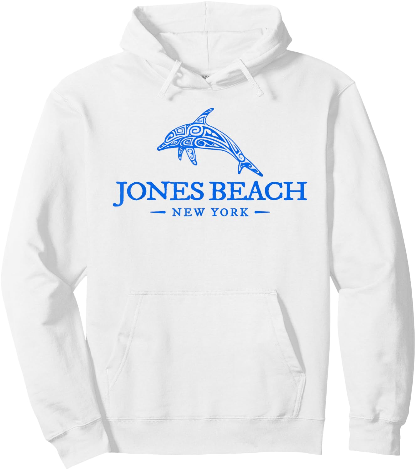 Jones Beach New York Dolphin Women Beach Souvenir Hoodie - Hoodie | White
