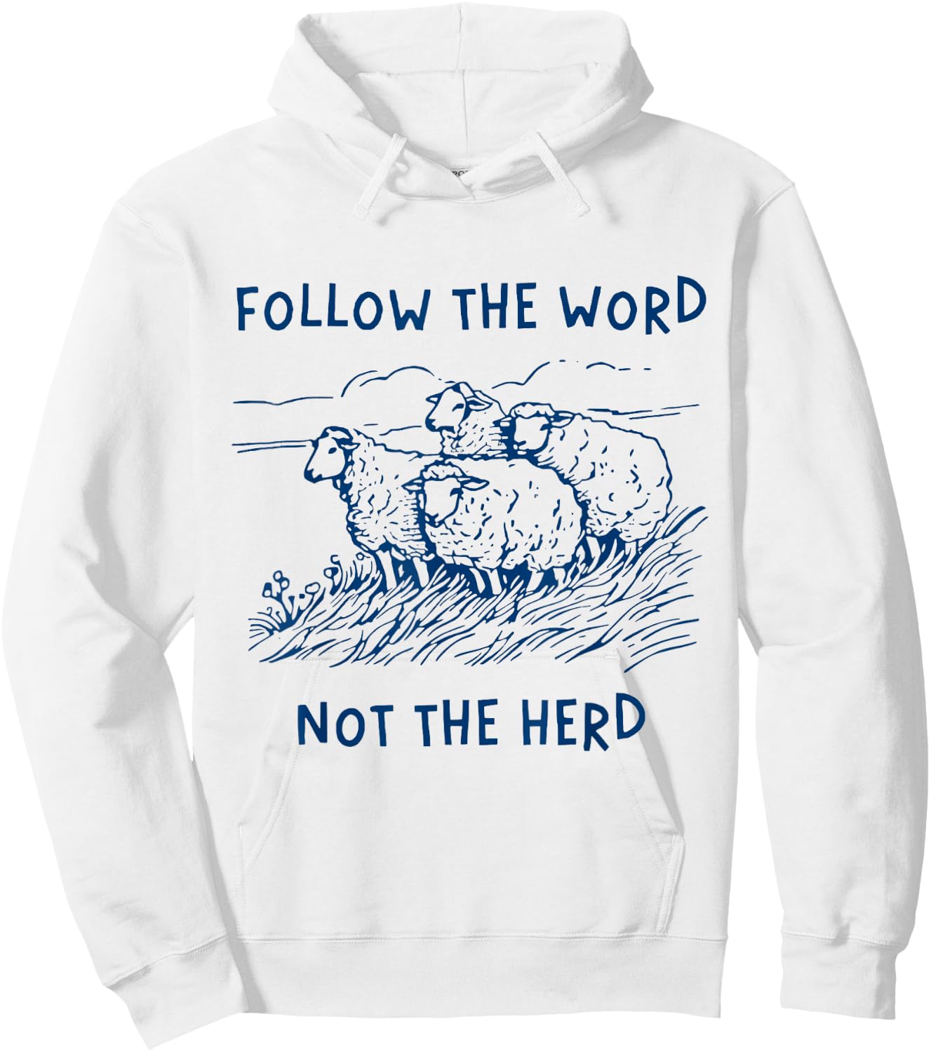 Follow the word not the herd sheep Hoodie - Hoodie | White
