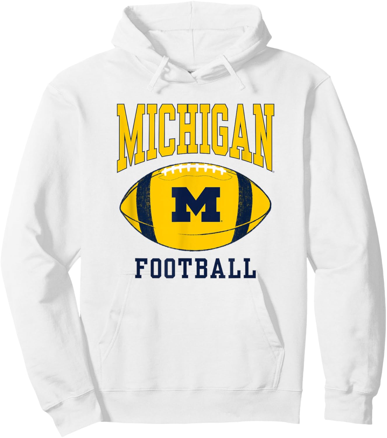 University of Michigan Wolverines U of M Football Ball Hoodie - Hoodie | White