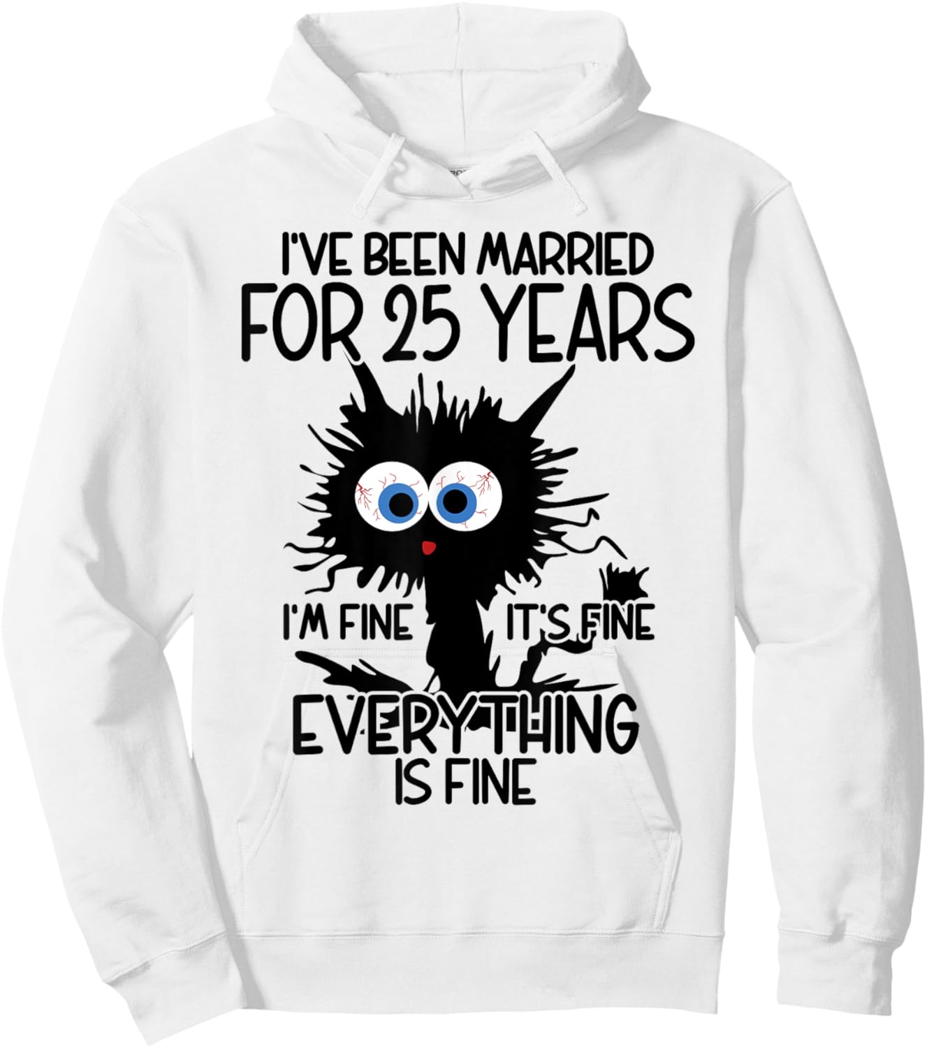 Silver Wedding I've Been Married For 25 Years Hoodie - Hoodie | White