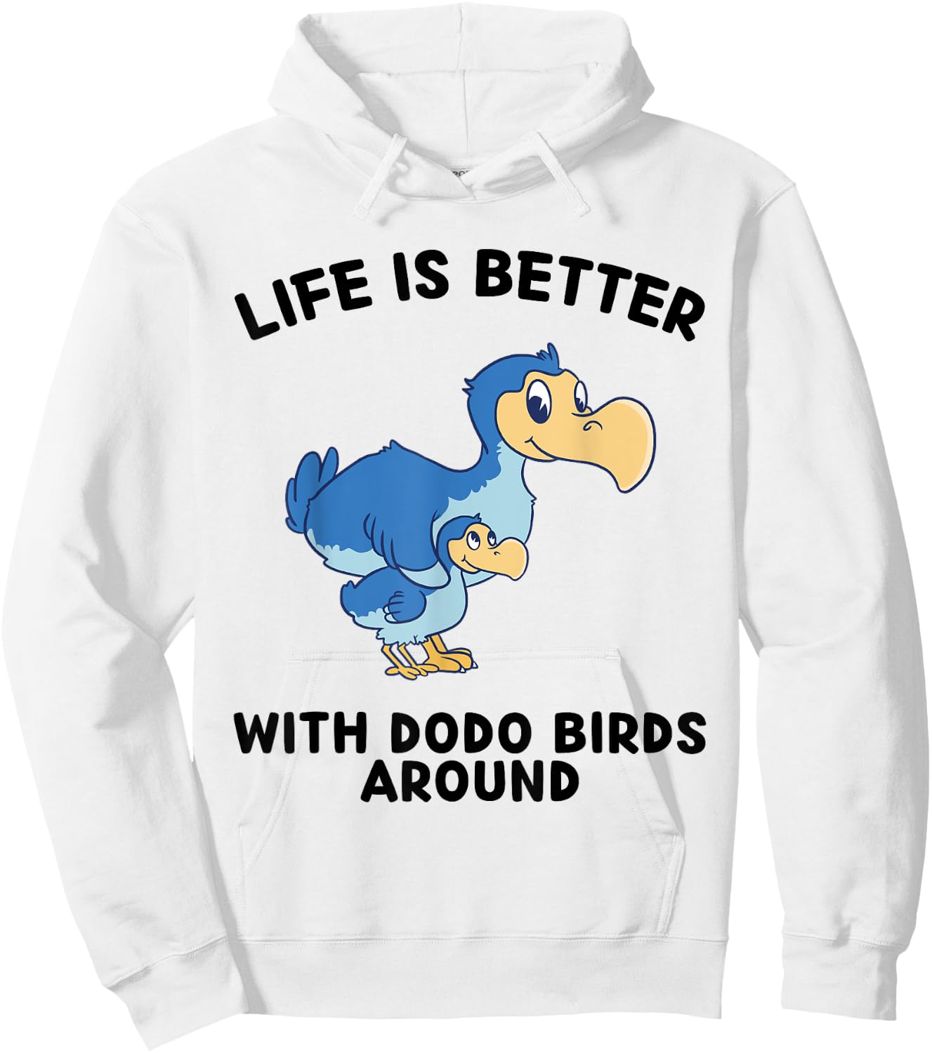 Dodo Birds Life Is Better With Dodo Birds Around - -Kids Anime Dodo Birds - Grey - Small - - Short Sleeve - Cotton Blend, Polyester Hoodie - Hoodie | White
