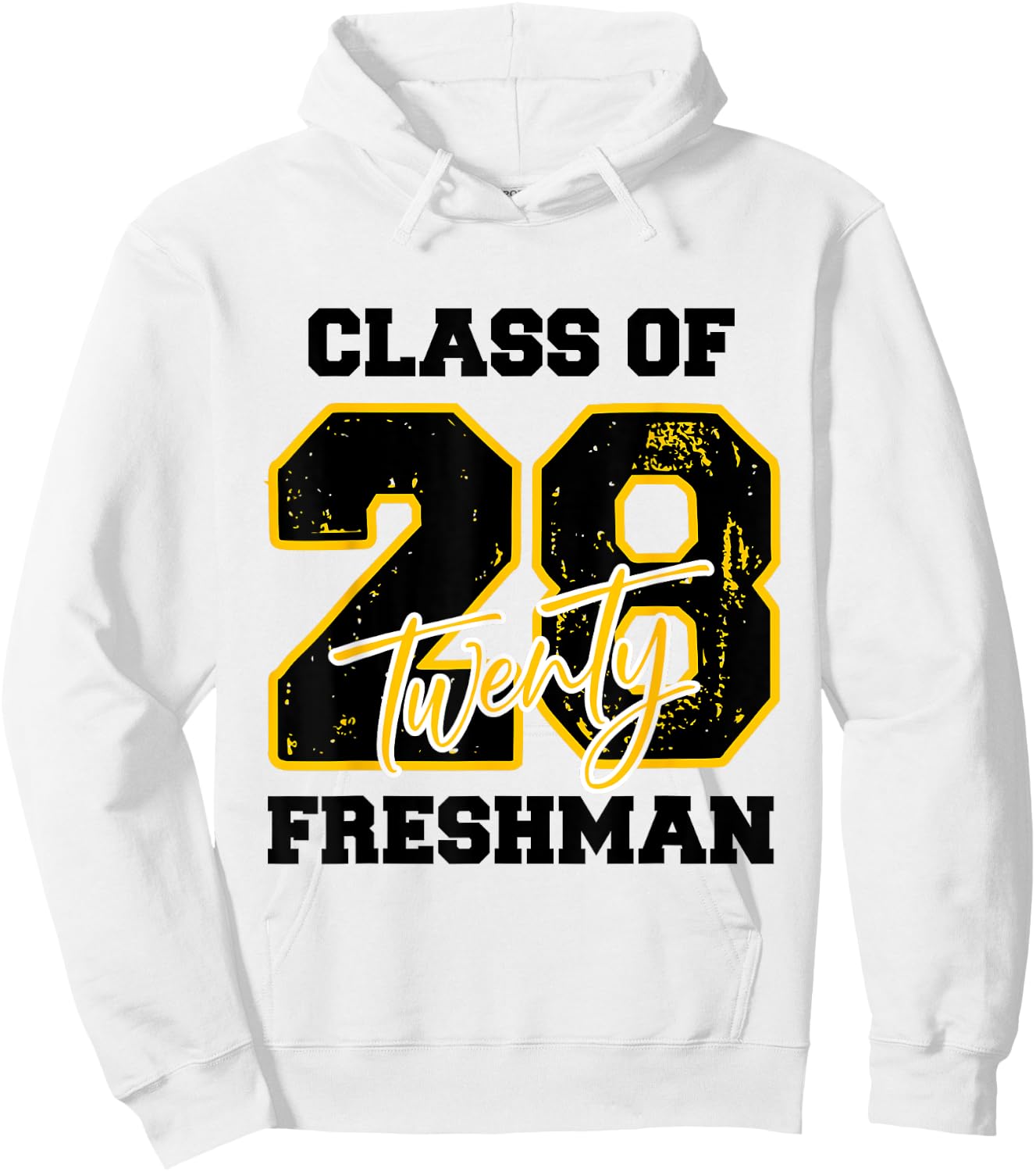 Class of 2028 Freshman High School Back To School 9th Grade Hoodie - Hoodie | White