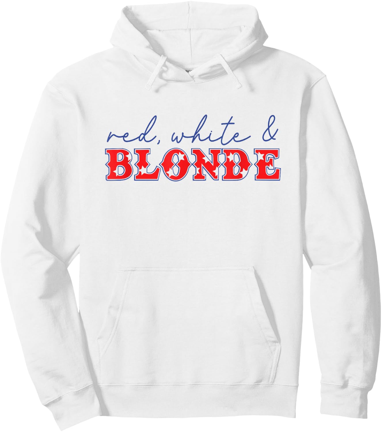 red White and Blonde Hoodie - Hoodie | White