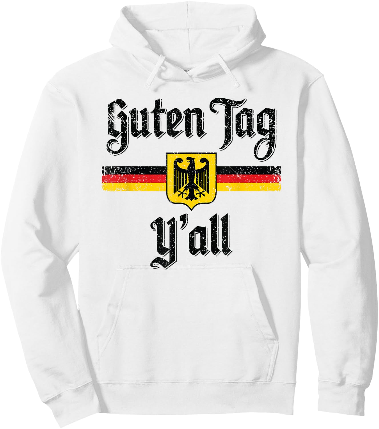 Oktoberfest German Flag Guten Tag Y'all Hoodie - Hoodie | White
