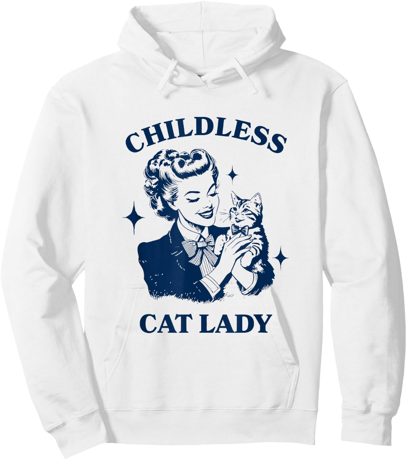 Childless Cat Lady Cat Lovers Apparel Hoodie - Hoodie | White