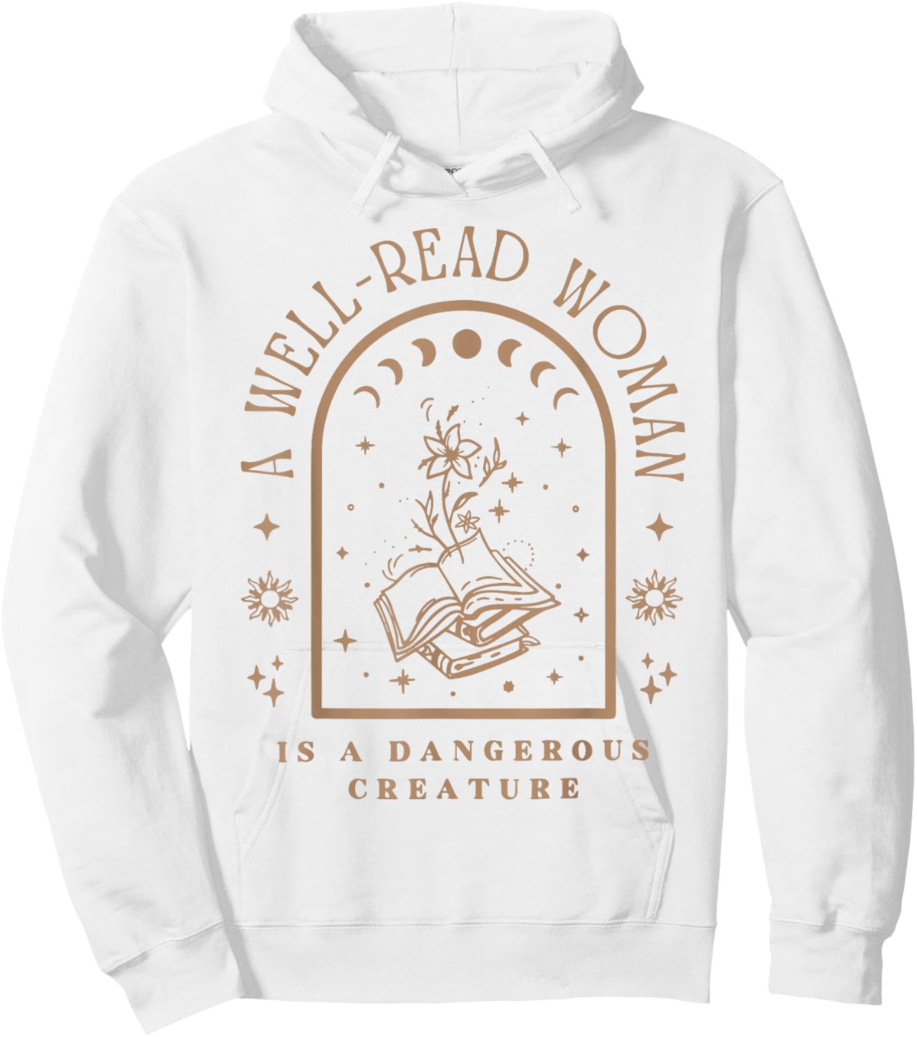 A Well Read Woman Is A Dangerous Creature Hoodie - Hoodie | White