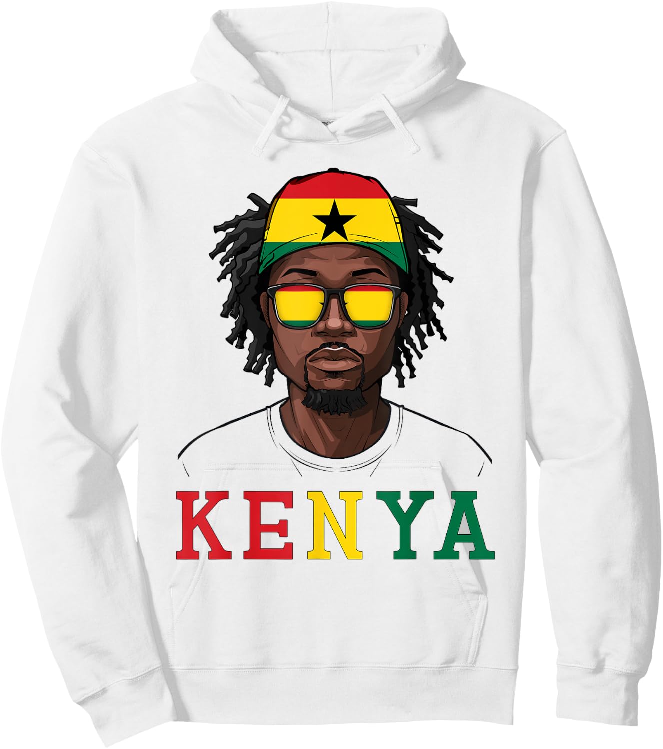 Kenyan Flag Souvenirs Man Uniform Country Kenya Hoodie - Hoodie | White
