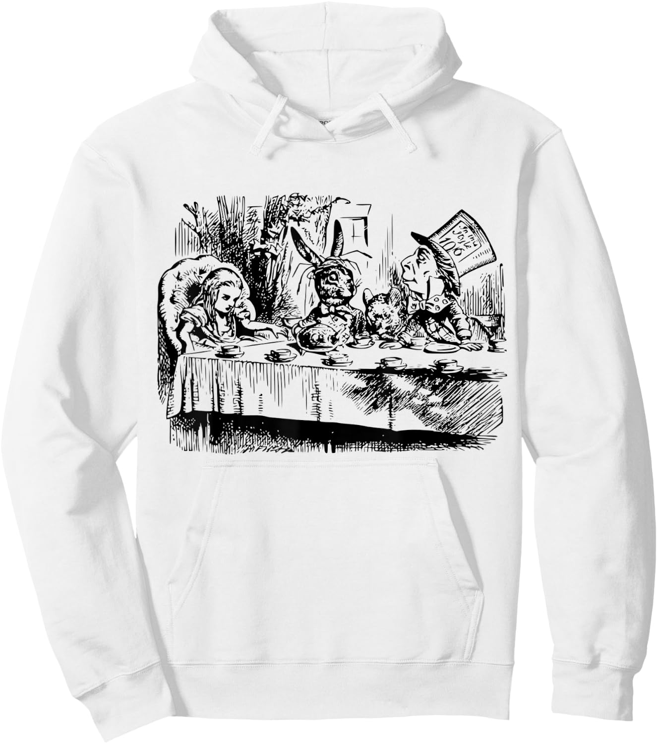 Alice in Wonderland White Rabbit Shirt Mad Hatter Hoodie - Hoodie | White