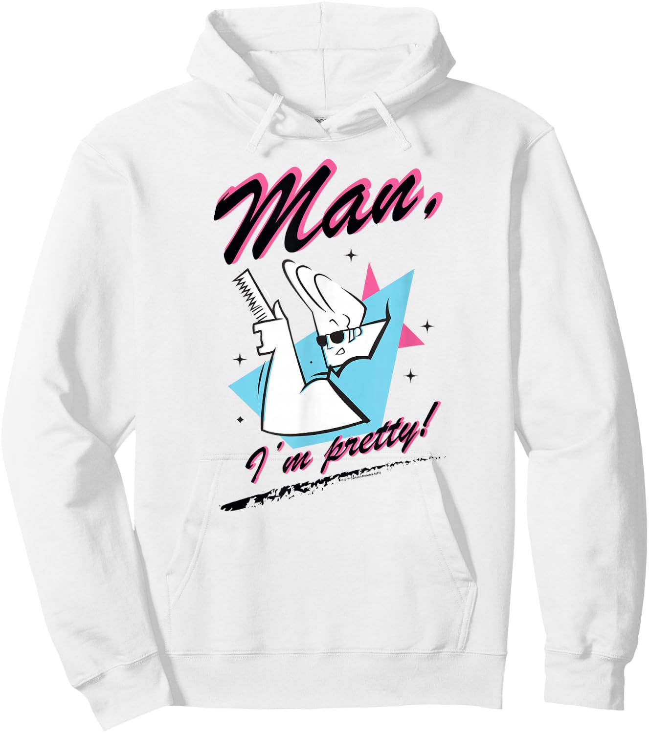 Johnny Bravo Man, I'm Pretty! Hoodie - Hoodie | White