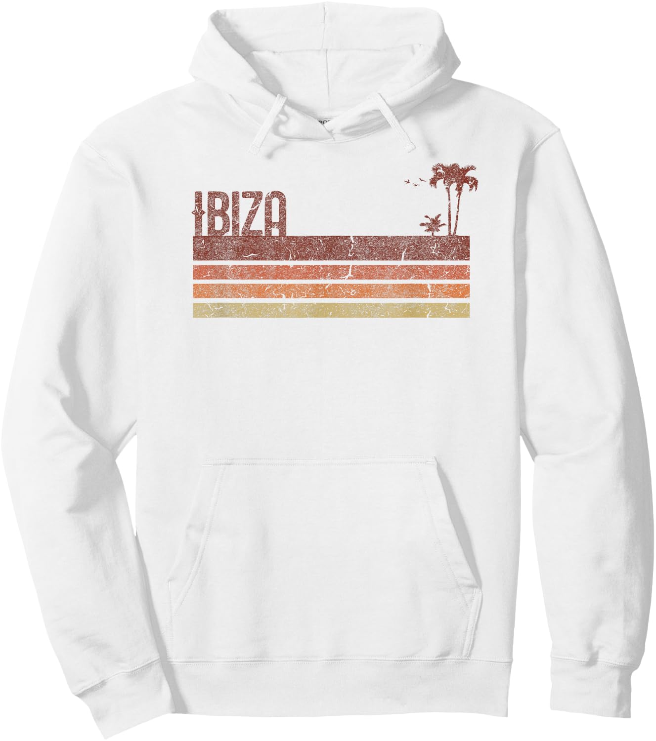 Ibiza Vintage 70s 80s Vacation Hoodie - Hoodie | White