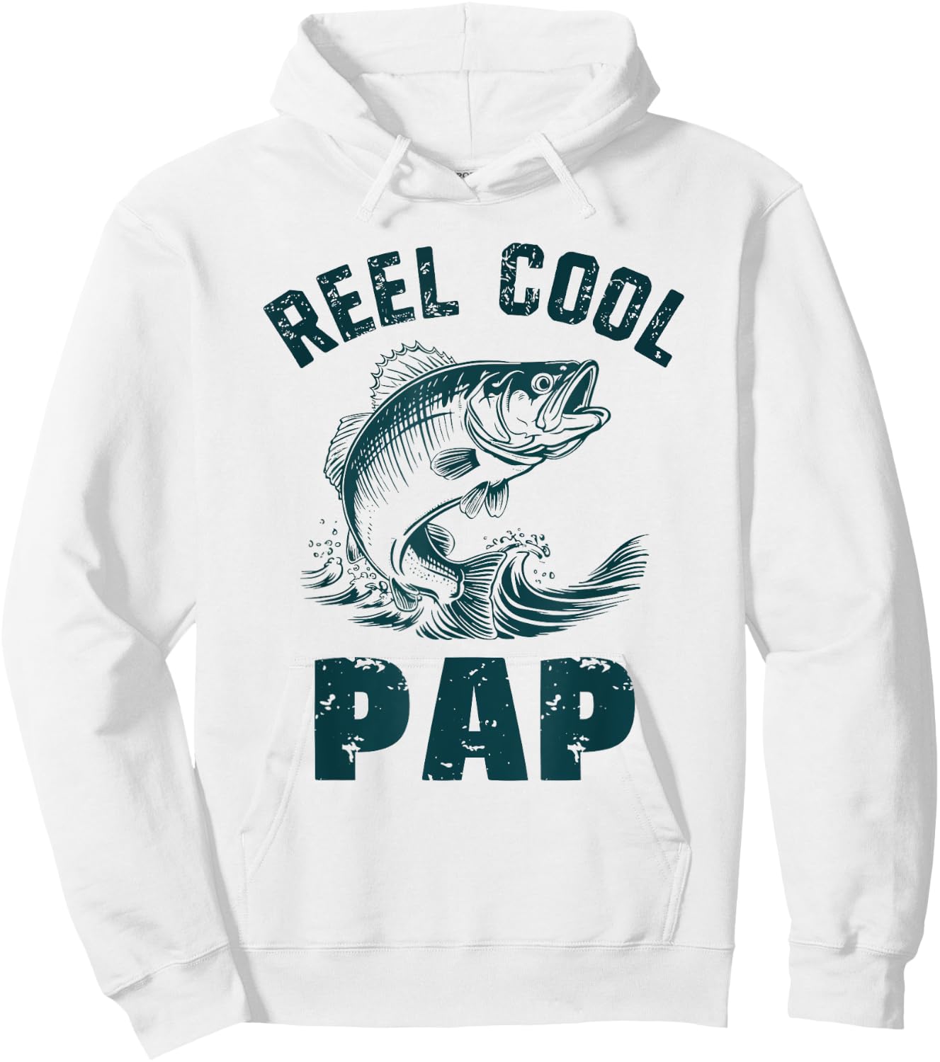 Reel Cool Pap Fishing Grandpa Vintage Style Hoodie - Hoodie | White