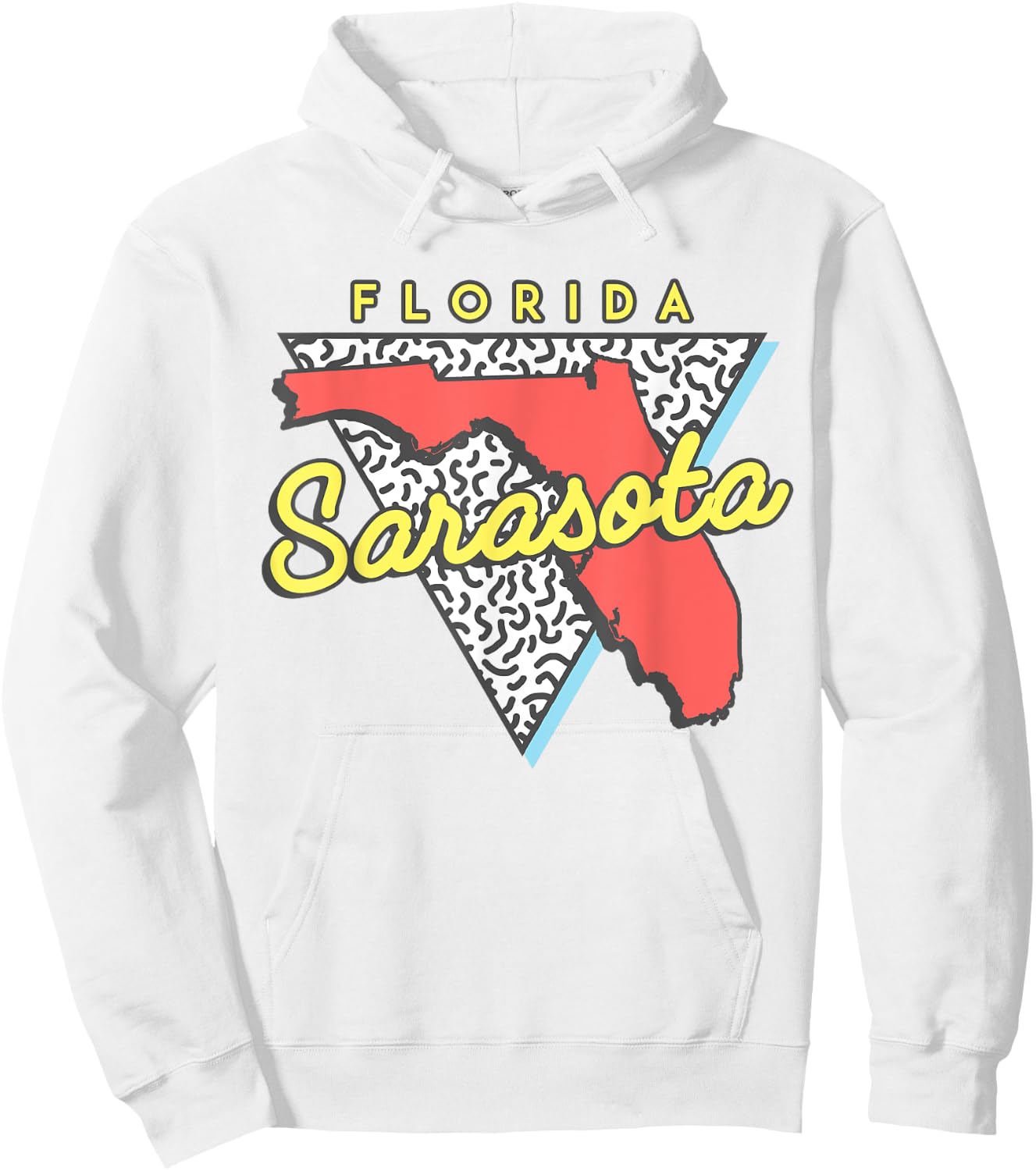 Sarasota Florida T Shirt Souvenirs 80s Design Hoodie - Hoodie | White