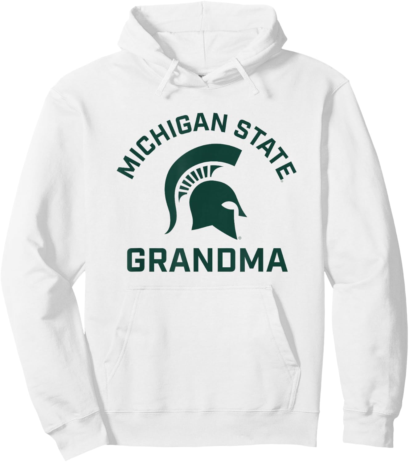 Michigan State MSU Spartans Arched Grandma Hoodie - Hoodie | White