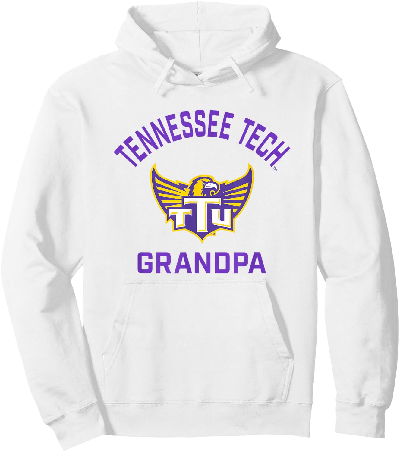 Tennessee Tech Golden Eagles Arched Grandpa Hoodie - Hoodie | White