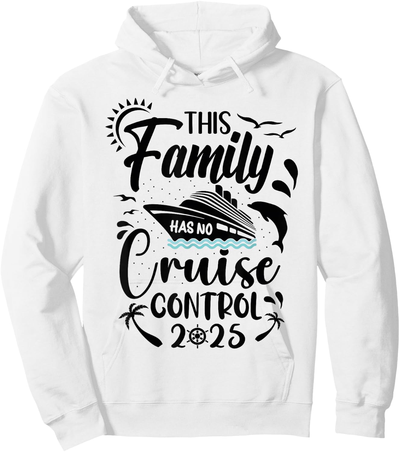 This Family Cruise Has No Control 2025 Hoodie - Hoodie | White