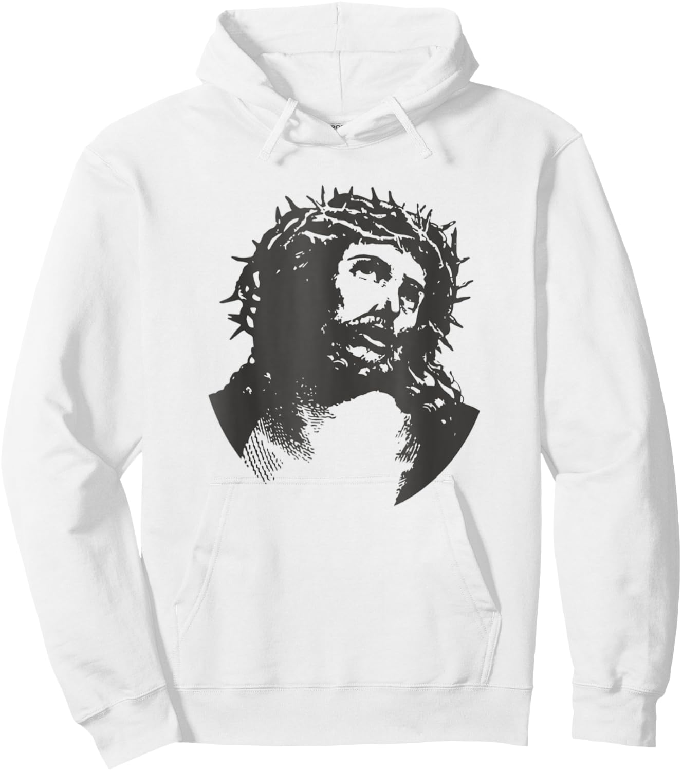 Face Of Jesus Christ Crown Of Thorns Catholic Faith Hoodie - Hoodie | White