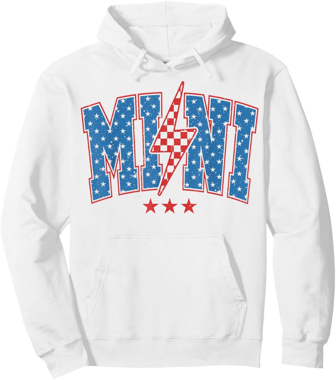 American Mama and Mini 4th of July , Mini lignting bolt Hoodie - Hoodie | White