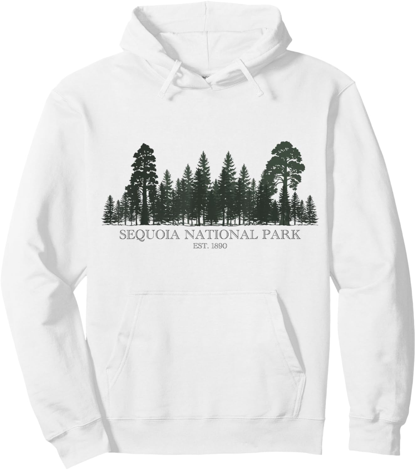 Sequoia National Park California Est. 1890 Vintage Hoodie - Hoodie | White