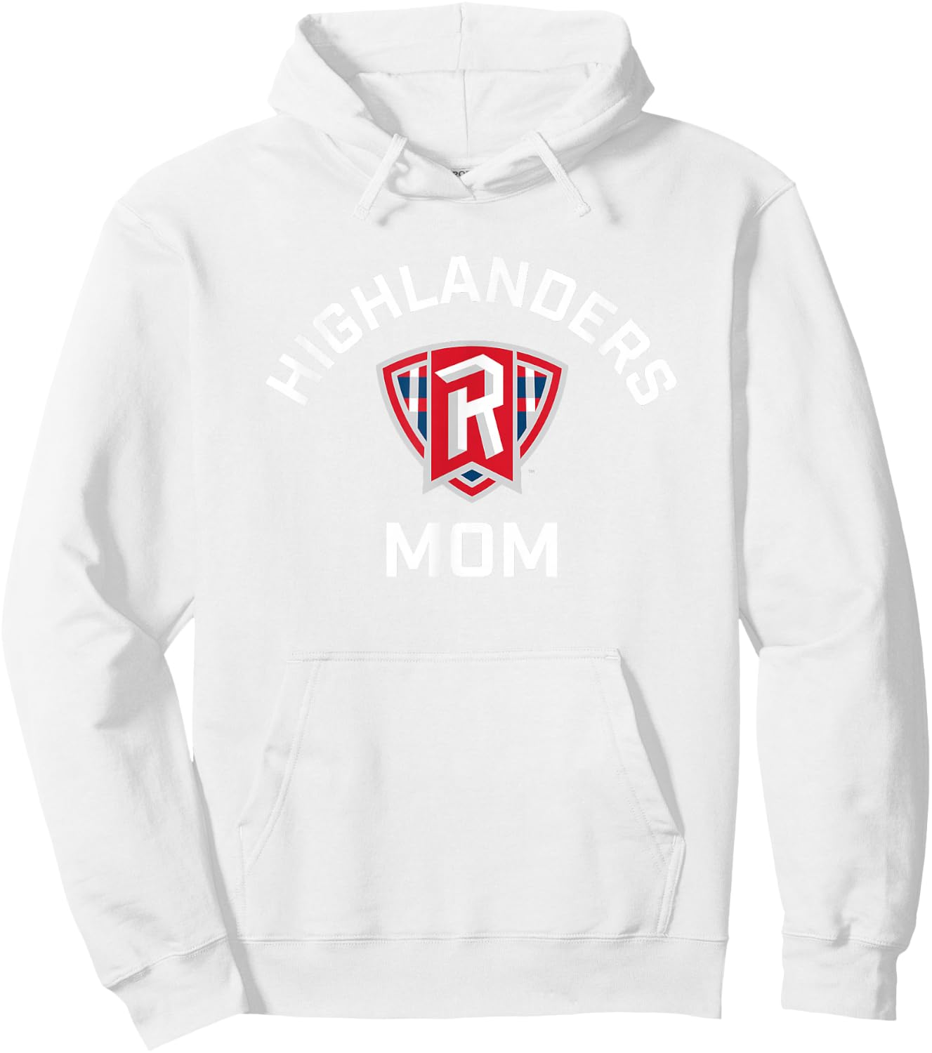 Radford University Highlanders Arched Mom Hoodie - Hoodie | White