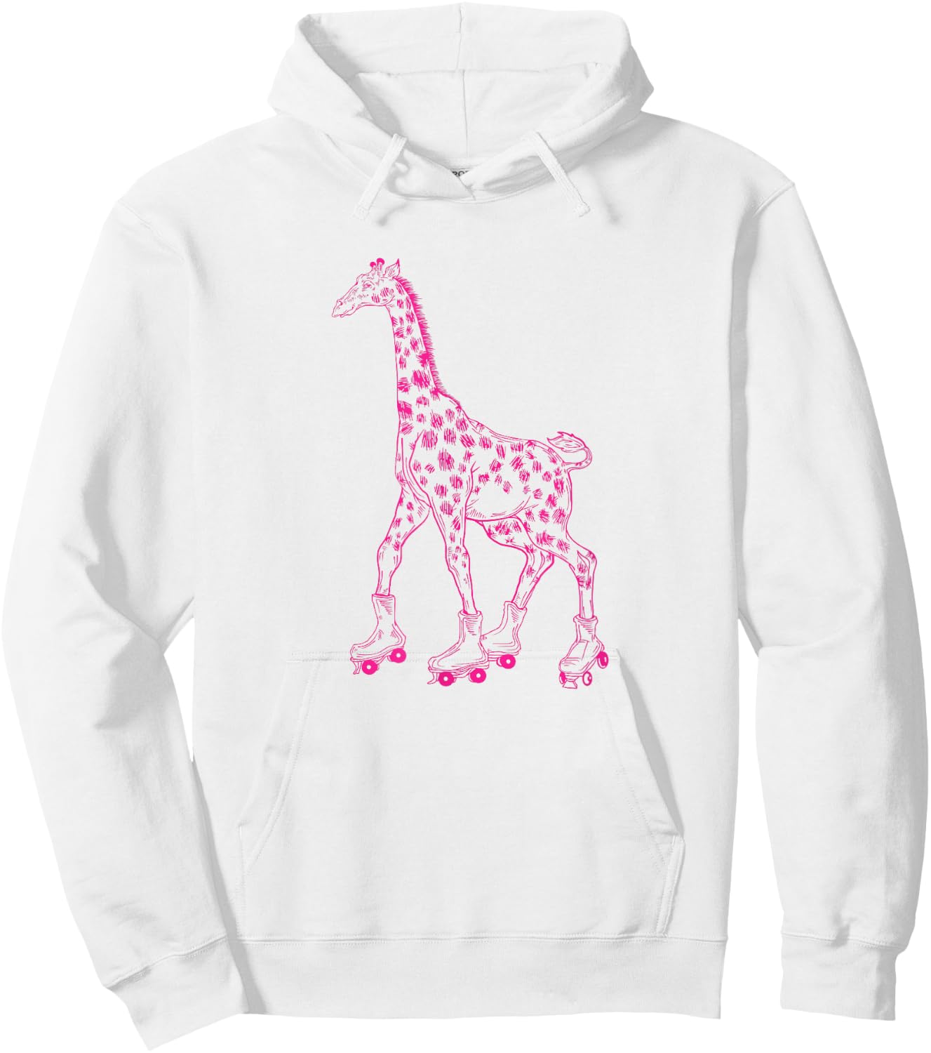 Giraffe Skating Roller Skates Derby Skater Funny Skate Hoodie - Hoodie | White