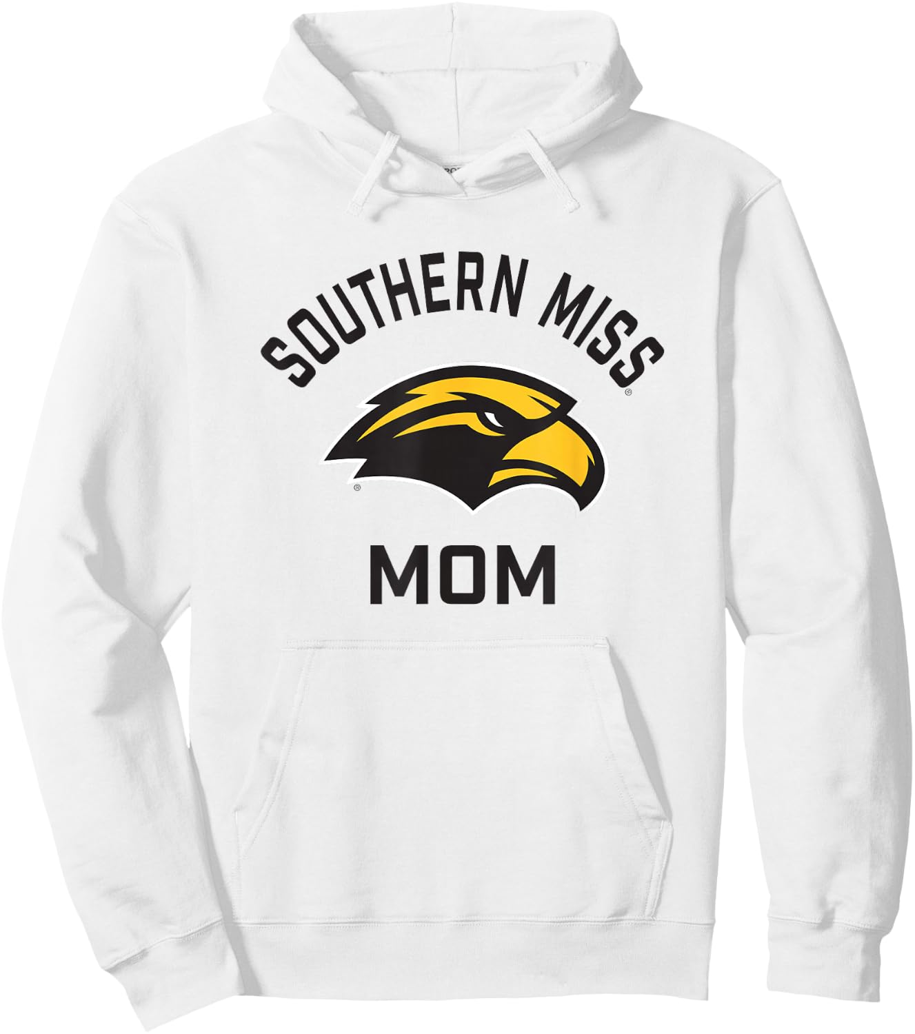 University of Southern Mississippi Golden Eagles Arched Mom Hoodie - Hoodie | White