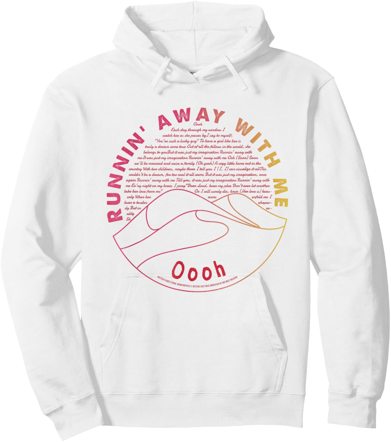 Just My Imagination Running Away With Me Lyric Temptations Hoodie - Hoodie | White