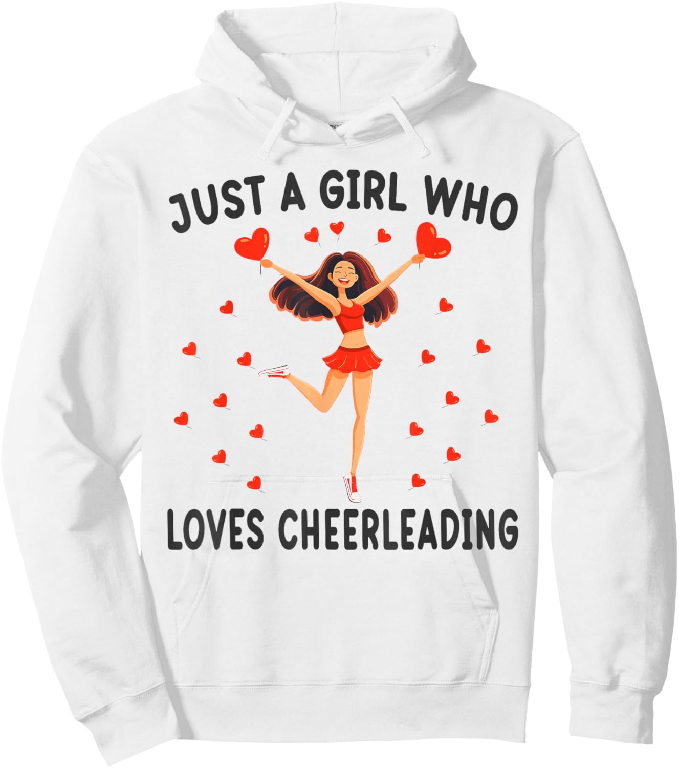 Cheerleading Lovers Gift Just A Girl Who Loves Cheerleading Hoodie - Hoodie | White