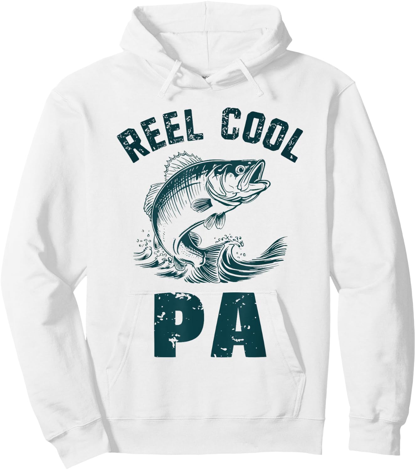 Reel Cool Pa Fishing Grandpa Vintage Style Hoodie - Hoodie | White