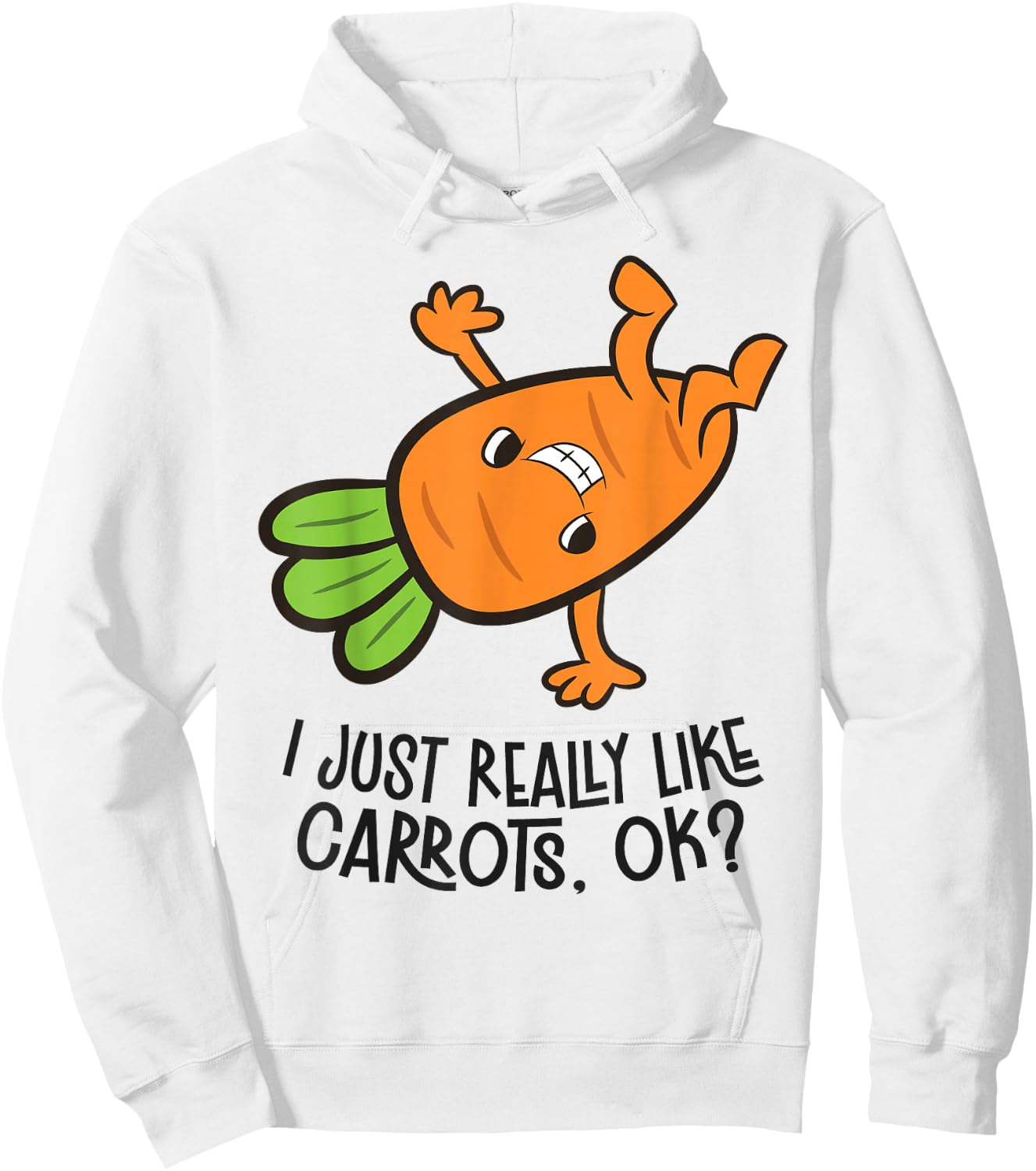 I Just Really Like Carrots, Ok? Funny Carrot Hoodie - Hoodie | White