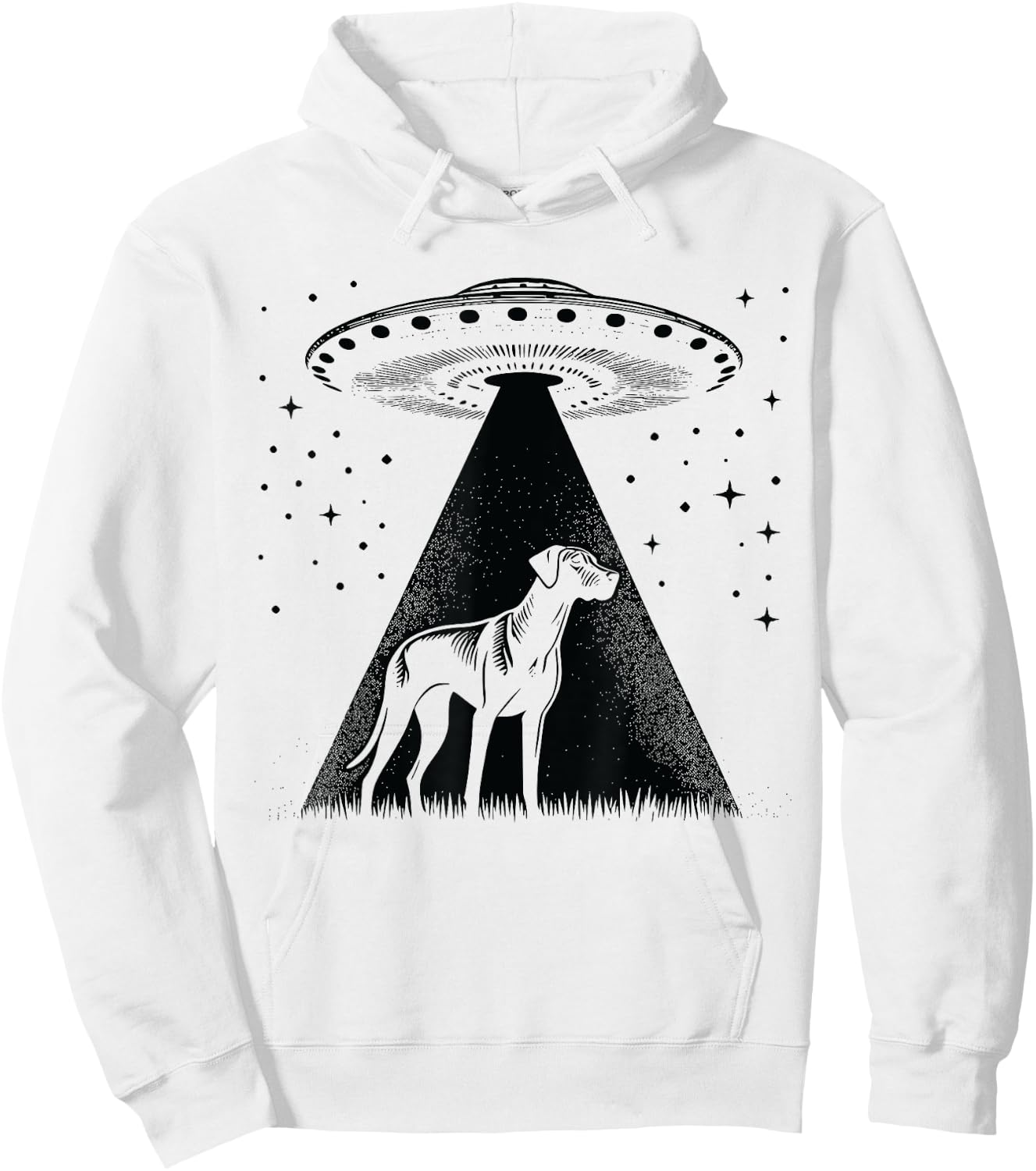 Rhodesian Ridgeback Mom Dad Dog - Funny Alien UFO Hoodie - Hoodie | White