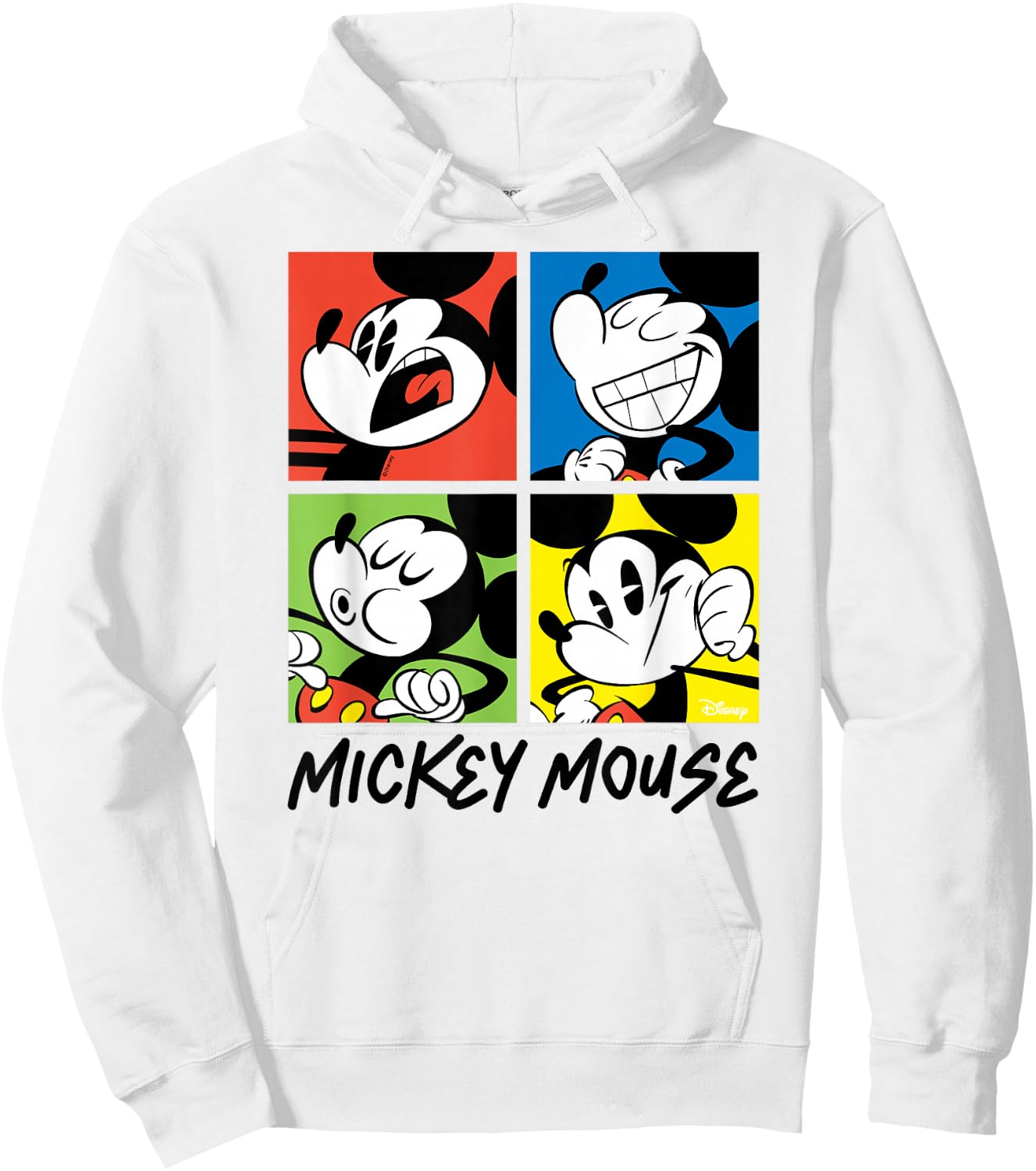 Mickey - Mickey Colorblock Grid Hoodie - Hoodie | White